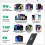 Wireless Charger Stand, 15W Qi Fast Charging Dock Phone Charger, Adaptive LED Wireless Charging Station for iPhone 16 15 14 13 12 11 9 8 XR, Samsung S22 S21 S10 S9, LG V40 G8, Pixel 8 7 6 etc. Image 9