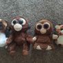 Bundle of 4 Ty Beanie Boos plush toys including the monkey phone holder stand Image 6