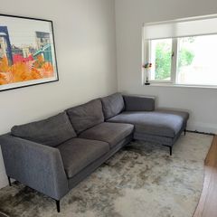 SOUL Broadway 2.5-Seater Sofa with Chaise Lounge in Grey