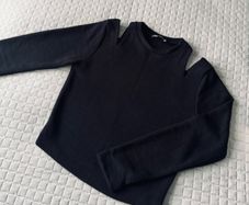 Zara Black Long Sleeve Top Size M (Fits XS)