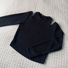Zara Black Long Sleeve Top Size M (Fits XS)