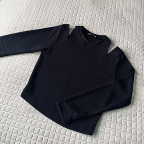 Zara Black Long Sleeve Top Size M (Fits XS)
