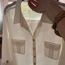 Boxy cream shirt Image 8