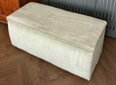 Vintage Upholstered Wood Frame Trunk