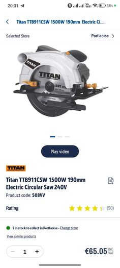 Electric Circular Saw Titan