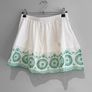 Pre Owned Primark White & Green Embroidered Skort Image 3