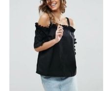 Bardot Frill Top