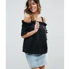 Bardot Frill Top