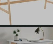 Brand New Home Comforts Desk - Matt White / Wood Legs (Unopened)