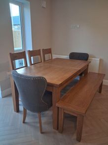 Dining Table 5 Chairs and Bench