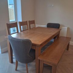 Dining Table 5 Chairs and Bench