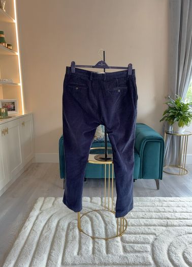 Mens Navy Corduroy Trousers from Gurteen