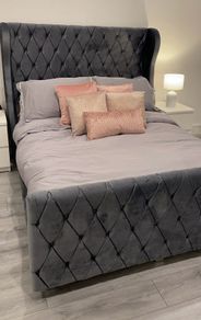 King size sleigh bed frame