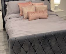 King size sleigh bed frame