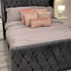 King size sleigh bed frame