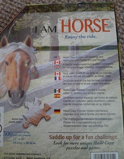 Brand new jigsaw in the shape of a horse's head