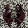 Zara burgundy heels size 6 Image 3