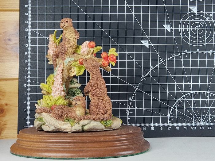Vintage Nature Studies Leonardo Collection Figure 1992 Otters