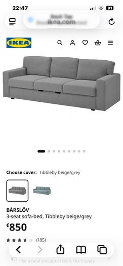 Ikea sofa bed for sale
