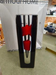 Crystal Vase - Dusk in Black and Red cut and polished. Created in the Czech Republic by Pavel Havelka.