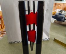 Crystal Vase - Dusk in Black and Red cut and polished. Created in the Czech Republic by Pavel Havelka.