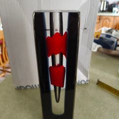 Crystal Vase - Dusk in Black and Red cut and polished. Created in the Czech Republic by Pavel Havelka.