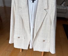 Womens  cream blazer River Island Boucle jacket