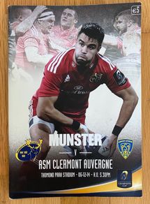 2014 Munster v ASM Clermont Auvergne - Champions Cup Programme