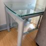 two glass side tables and one glass coffee table Image 3