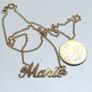 Vintage 9ct Gold Marie Name Necklace Fully Hallmarked Sheffield 48cm Image 2