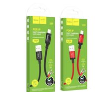 Hoco X89 Lightning 2.4A Braided Charging Cable 1M Black