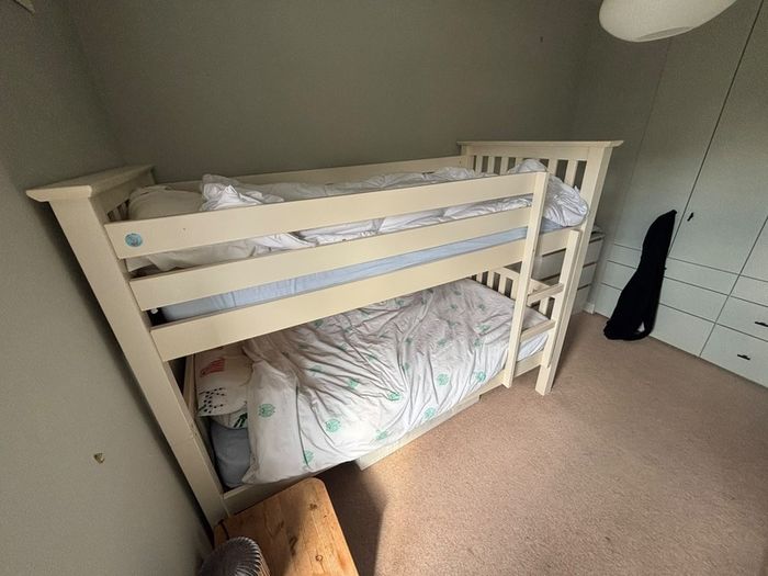 Single White Bunk beds