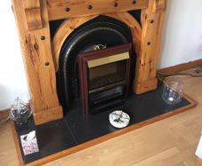 solid oak surround fireplace