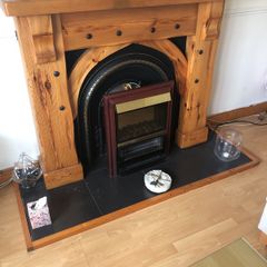 solid oak surround fireplace