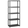 Storage Shelf 5-Tier Black 284x38x170 cm Plastic Image 2
