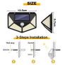 100 LED Solar Light Outdoor Solar Wall Lamp PIR Motion Sensor Lamp Waterproof Solar Light For Garden Patio Shed Garage Wall Side BackDecoration Street Image 4
