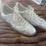 Silver gazelle type trainers Image 4