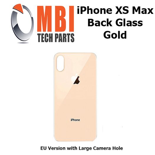 iPhone XS MAX Replacement Back Glass Door Cover with Adhesive Gold