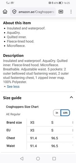 NEW WITH TAGS, Mens craghoppers jacket- Turriff jacket waterproof AQUADRY INSULATED cement grey