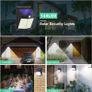 NEW SALE | Security Lights Outdoor Motion Sensor - 144 LED Solar Powered Security Light Outside Garden Fence Lights Waterproof Outdoor Wall Lighting 3 Modes Solar Pir Lights for Front Door Yard Garage Image 3