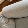 Babylo Brompton Glider & Footstool Grey suedette/Natural wood Image 7