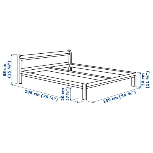 Duble NEIDEN Bed with HAMERVIK mattresses