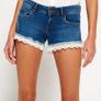 Superdry Womens Lace Edge Hot Shorts 26 Bnwt Image 2