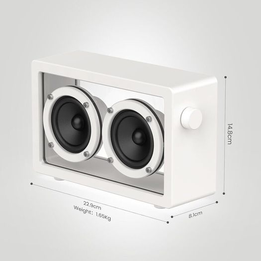 Transparent Cassette Portable Bluetooth Speaker, Minimalist Speakers Bluetooth Wireless Loud, HD Powerful Sound and Wide Compatibility for Indoor  and Outdoor
