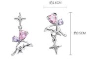 Rebel Studio Purple and Pink Diamante Earring