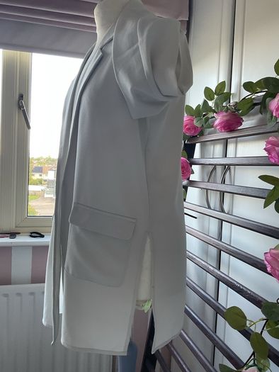 blazer bnwot grey shade layering jacket with side slits Experience of London range