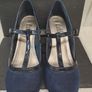 Black and navy suede heels size 8 Image 6
