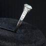 Vintage 9ct White Gold Solitaire Ring 375 Hallmarked Size 54 Image 4
