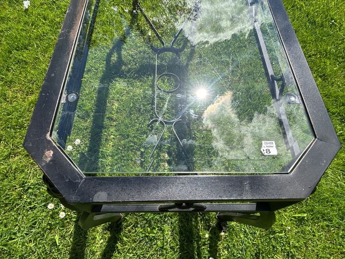 Glass top table