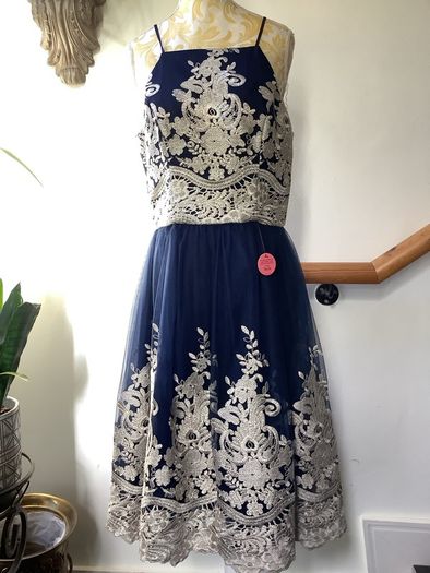 Chi Chi London dress, new, UK12,embroidered